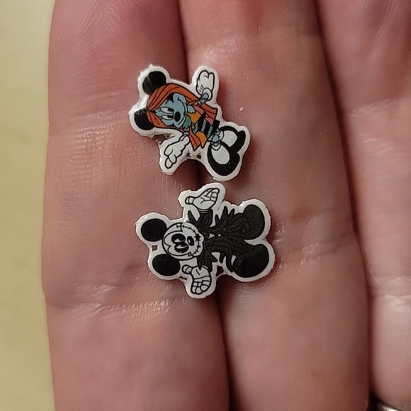 Zombie Mickey & Minnie Stud Earrings, Halloween
